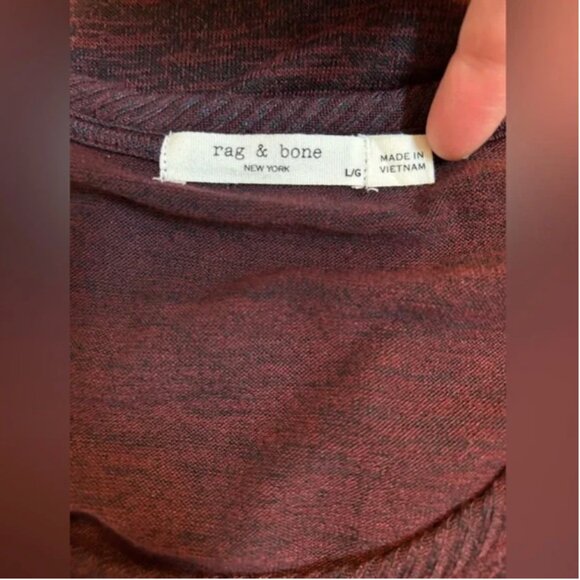 Anthropologie Rag & bone shift dress stretchy dress cranberry color size L - Picture 6 of 7